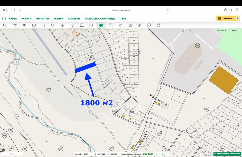 Продава се изгодно парцел в регулация с изтекъл ПУП в гр. Баня