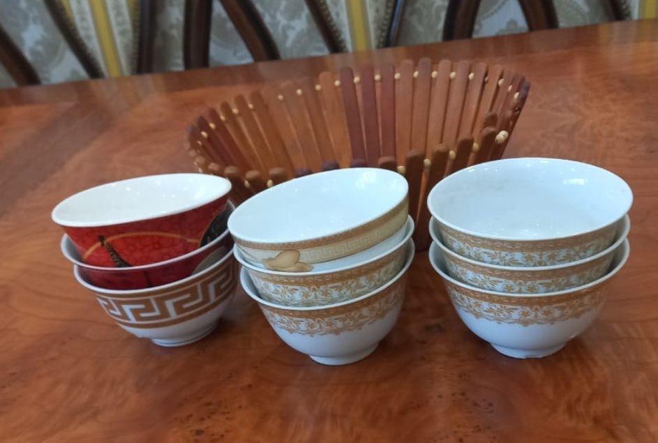 Кесе,пиалы и хлебница