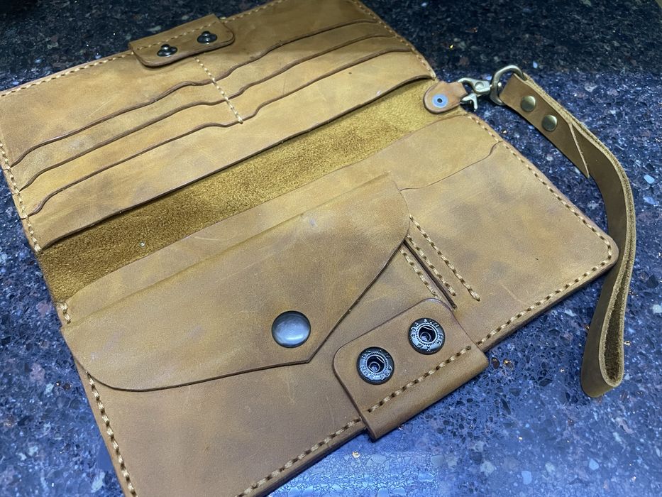 Кожанный лонгер, ручная работа.