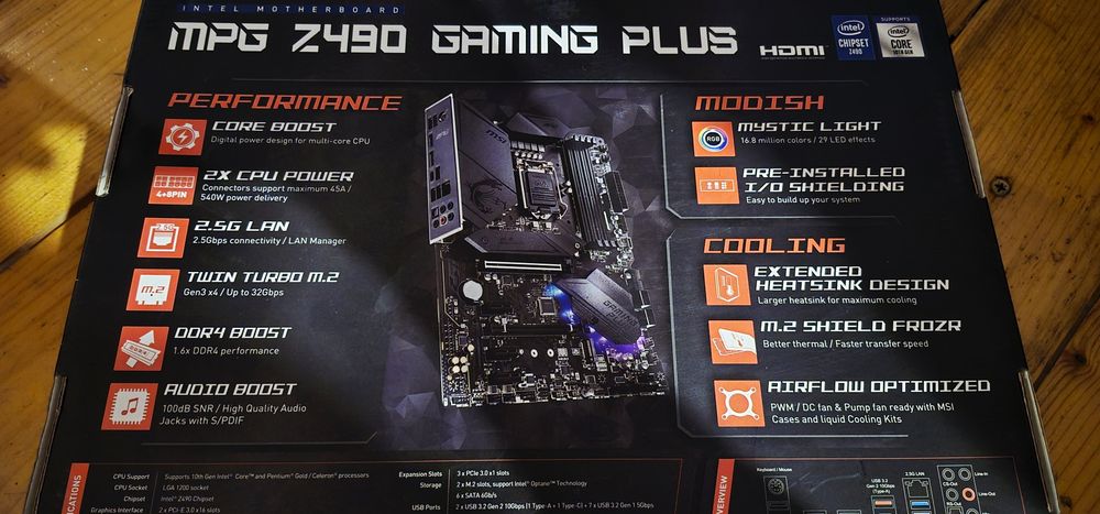 Placa baza MSI MPG Z490 GAMING PLUS Socket 1200 Full Box