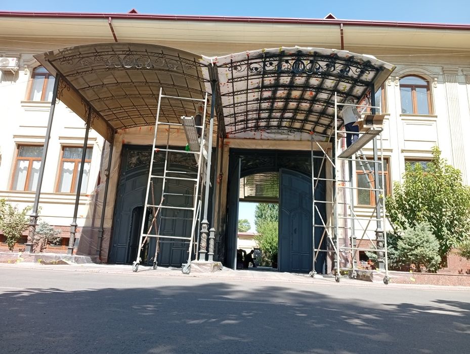 Ремонт реставрация сварка покраска ворот дарвоза Darvoza тамирлаш