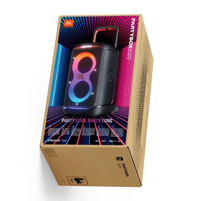 JBL PartyBox 520 Аудио Система с Включена Батерия, НОВО