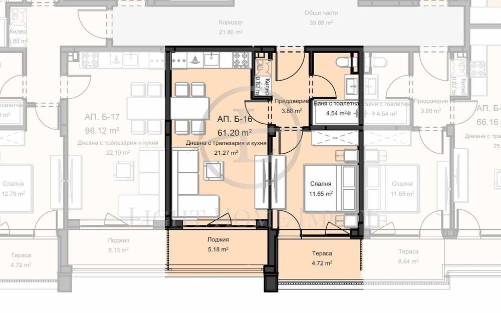 Реф. 3586 Двустаен Апартамент Остромила