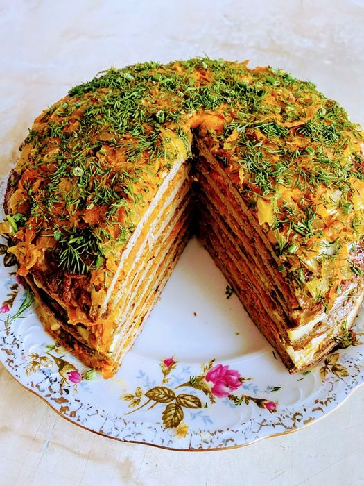 Торт печёночный.