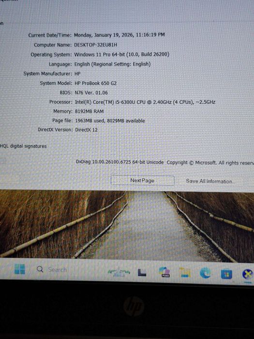 Laptop Hp performant cu i5 generatia a  6 a , ssd si 8 g ram