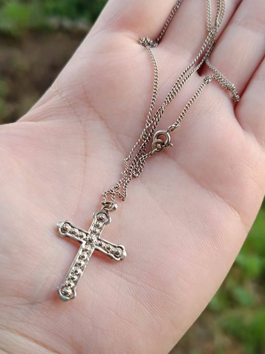 Vechi lant/colier cu pandantiv cruciulita Argint 835 Germania