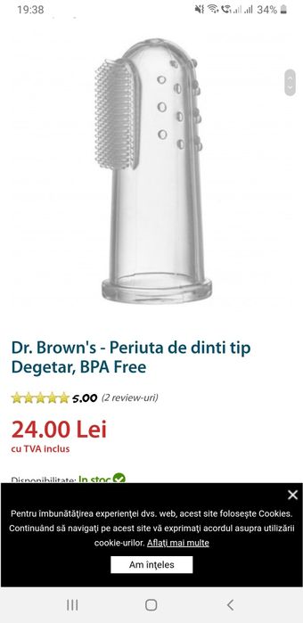 Degetar silicon periuta de dinti bebe accesorii bebelus igiena