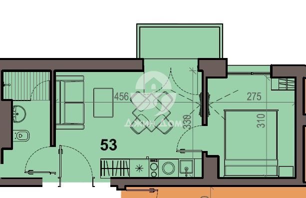 Продава се Двустаен апартамент в с. Равда, Област Бургас - 46 кв.м за 1892 €/кв.м - Снимка #2