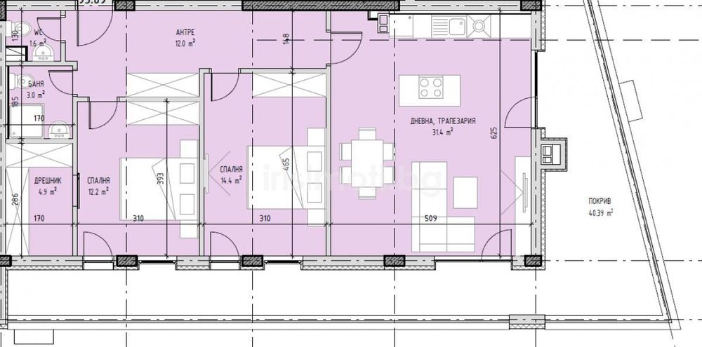 Продава се Тристаен апартамент в София, Малинова долина - 112 кв.м за 1959 €/кв.м - Снимка #5