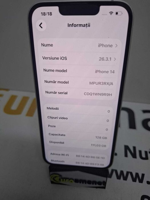 Telefon mobil Apple iPhone 14, 128GB -N2-