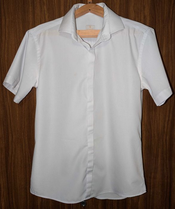 Белая Школьная Рубашка BAGOZZA MILANO с коротким рукавом 41 размер