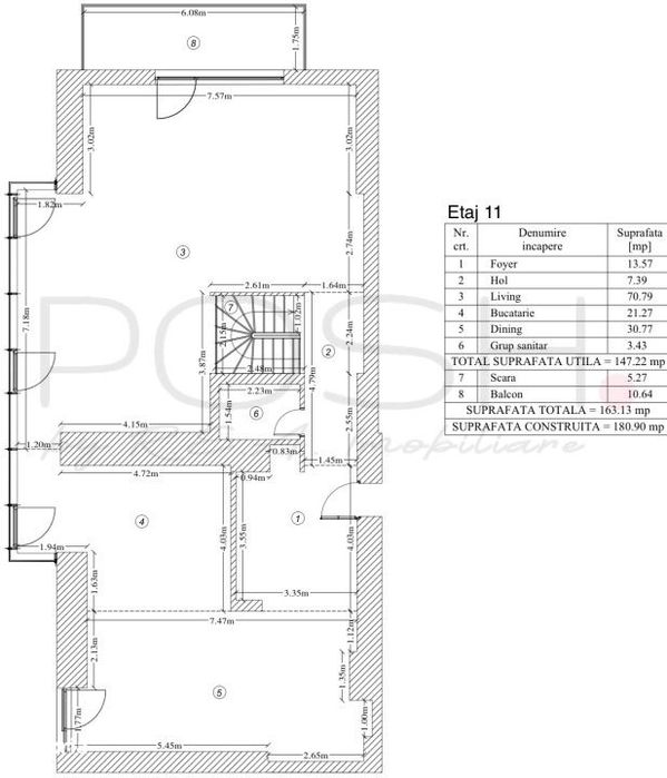 Duplex 310 mp, dining separat, One Herastrau Towers