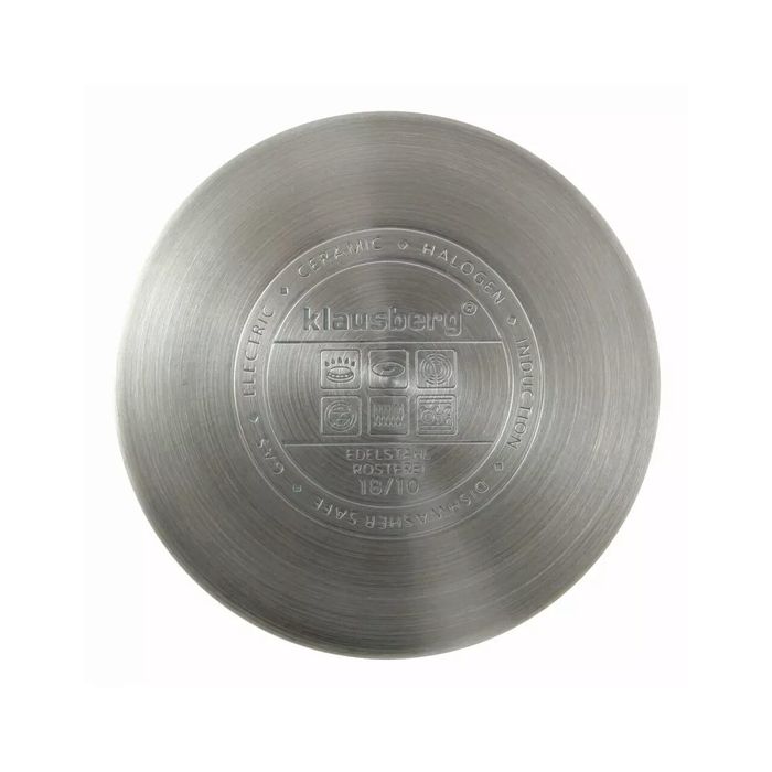 Oala din inox cu capac din sticla, 24cm 5,9litri, compatibila cu toate