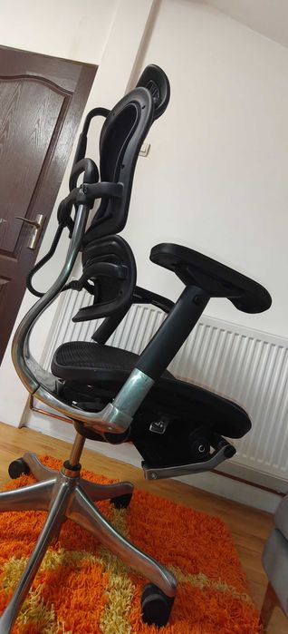 Scaun Ergohuman v2 Plus Elite cu Suport picioare, mesh Negru