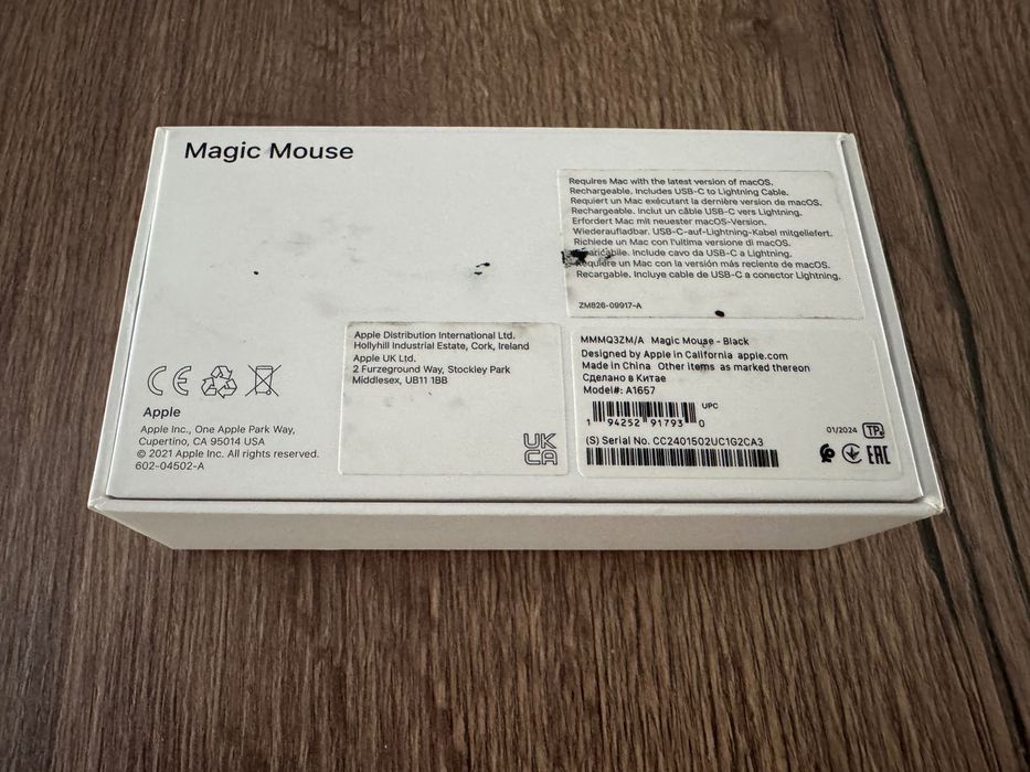 Apple Magic Mouse Black, incarcare Lightning, original