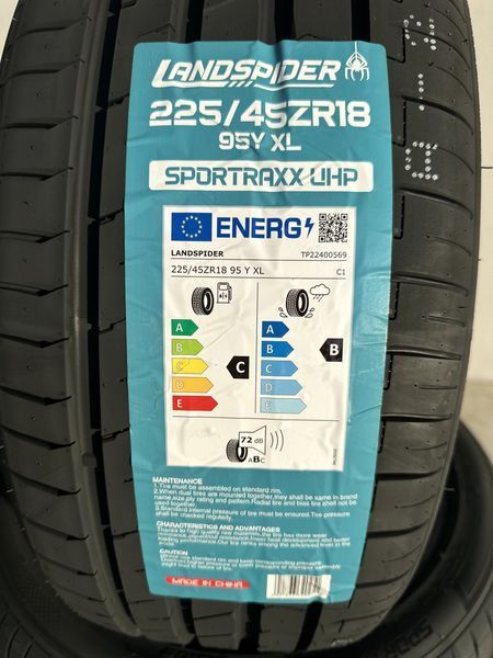 Нови летни гуми LANDSPIDER SPORTRAXX UHP 225/45R18 95Y XL БОРД