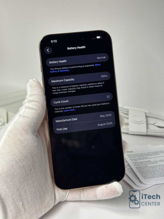 iPhone 16 Pro MAX, 256GB, Desert, 100% батерия, КАТО НОВ, 1г. ГАРАНЦИЯ