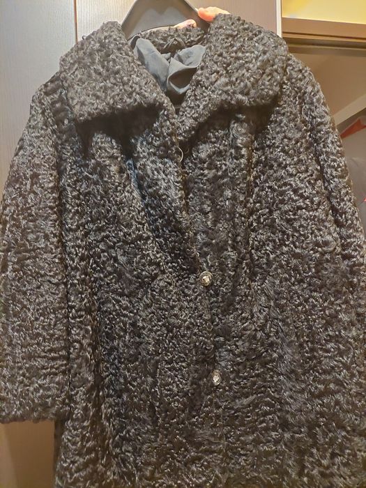 Haină Blană Naturală Astrahan (Karakul) Premium - Mărimea 44