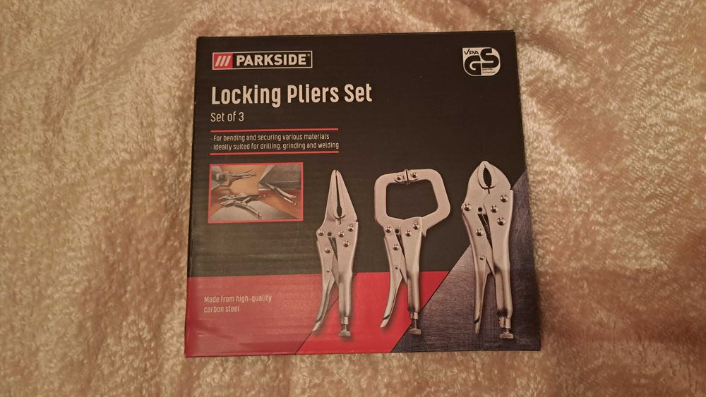 Нови клещи със заключване 3бр. Parkside неотваряни