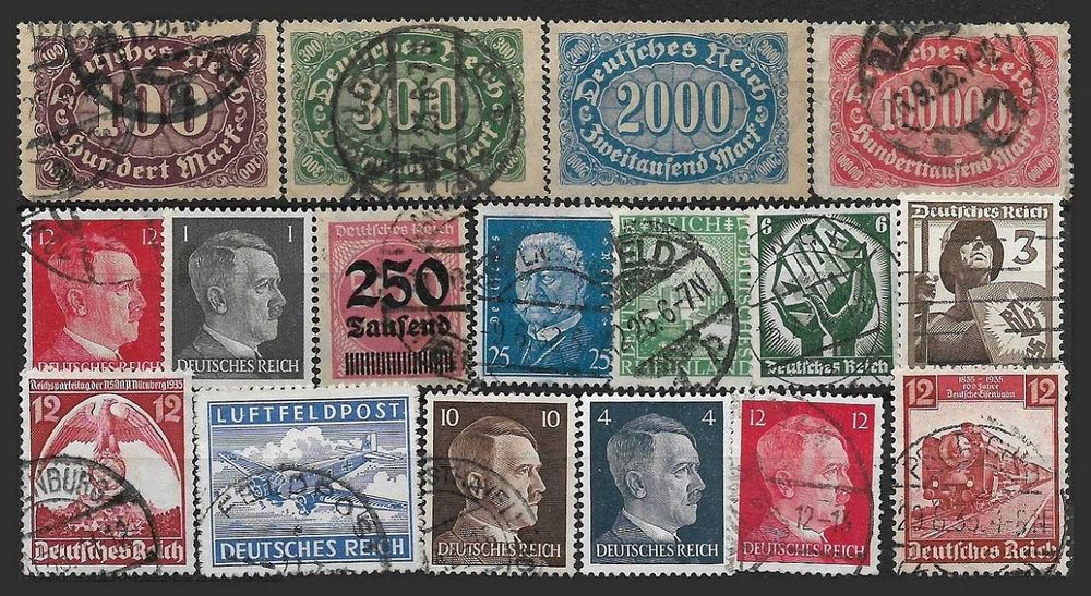 Super timbre Germania Deutsches Reich perioada interbelica si WWII