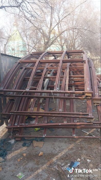 Арка навес из швеллера