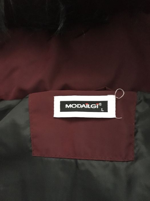 Дълго зимно яке в цвят бордо размер L