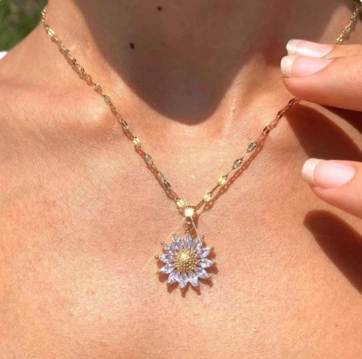 Дамско колие кристално цвете