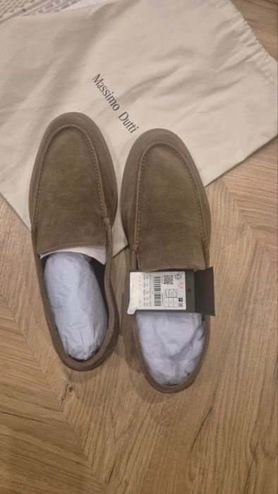 Велурени мокасини Massimo Dutti