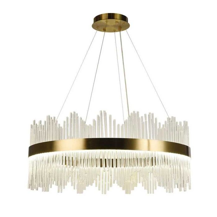 LED ЛЕД Димируем кристален полилей на връв 100 см зллатен