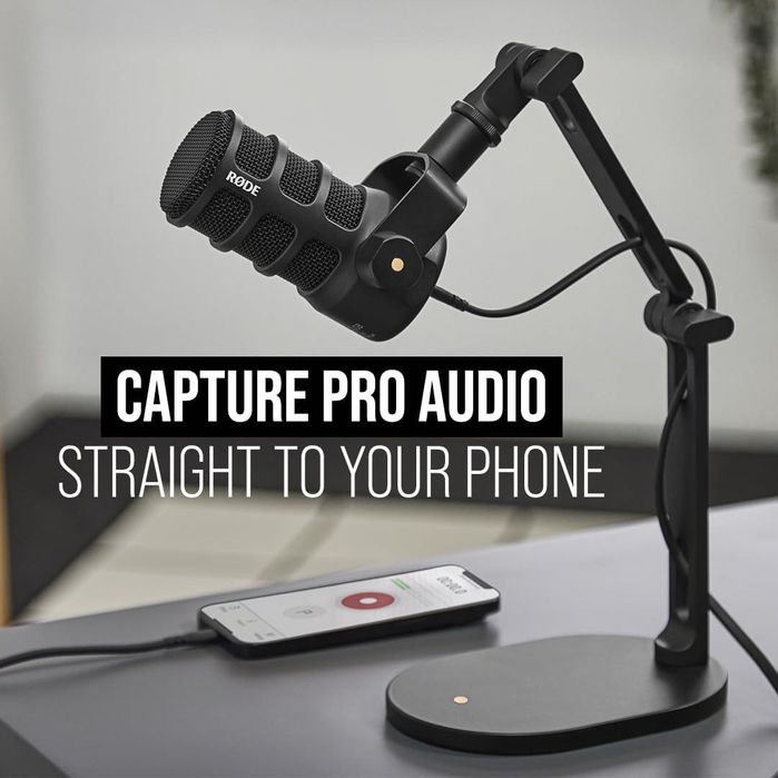 Microfon dinamic ,versatil de studio RØDE PodMic USB Black ,negru, sigilat