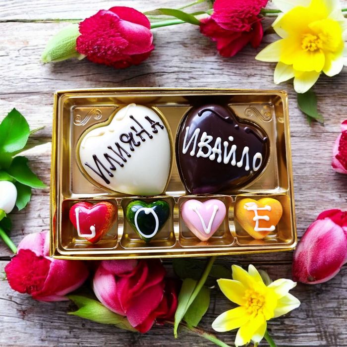Шоколадови сърца Подарък за Свети Валентин