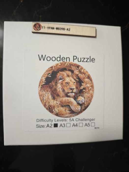 Дървен пъзел Лъв 500 части с уникални форми на елементите