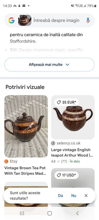 Ceainic frumos din ceramica