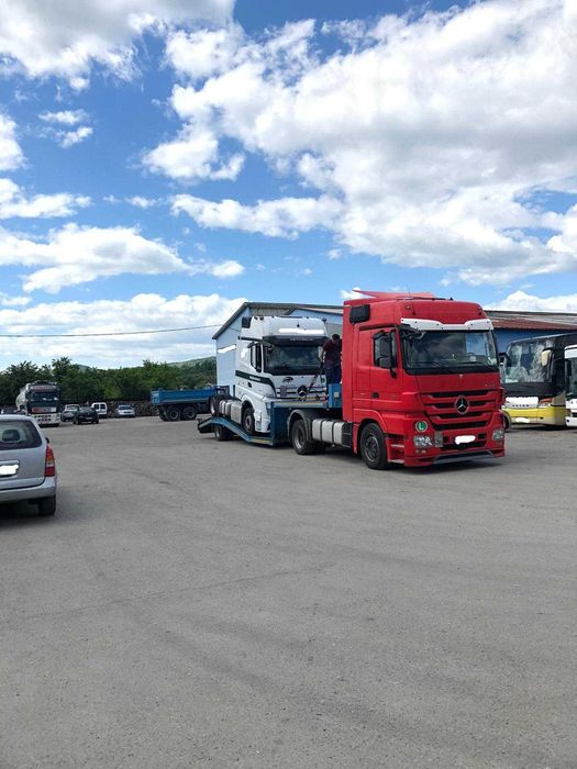 Inchiriez trailer fara cap tractor pt transport camioane,utilaje
