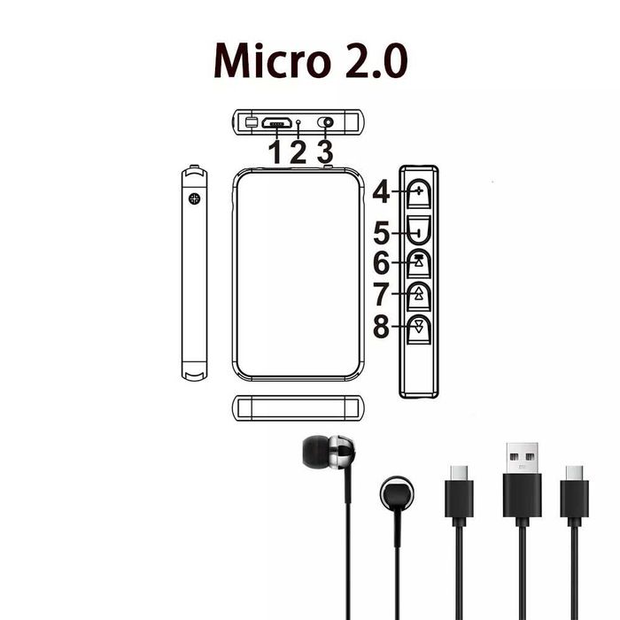 V15 300mAh 64GB цифрови гласово активиран диктофон
