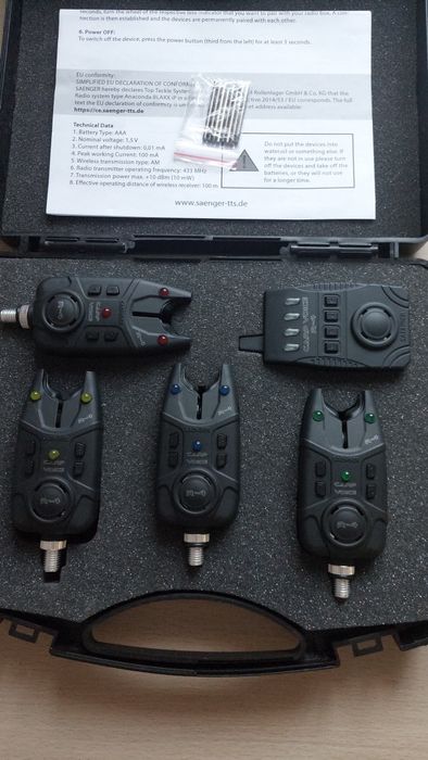 Set 4 avertizori+ statie sarnger carp voice r-4