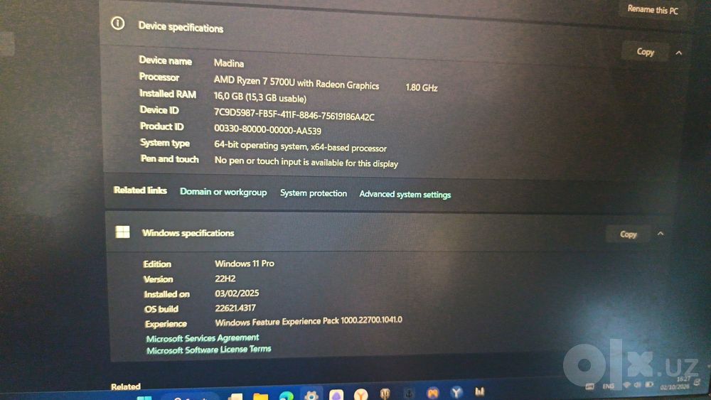AMD Ryzen 7  5700U