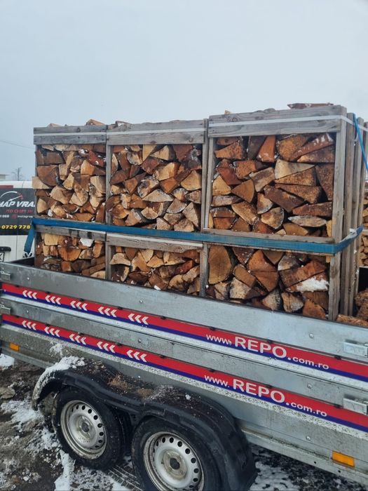 Lemne de foc fag stejar tăiate sparte  palet