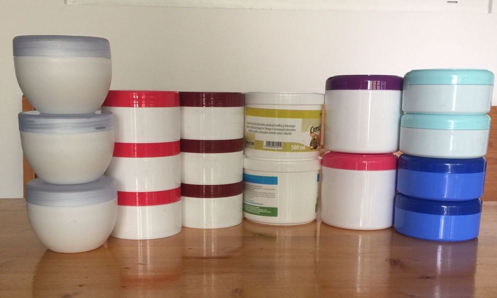 Recipient ambalaj cutie plastic cosmetic capac alb 200 ml 500 ml