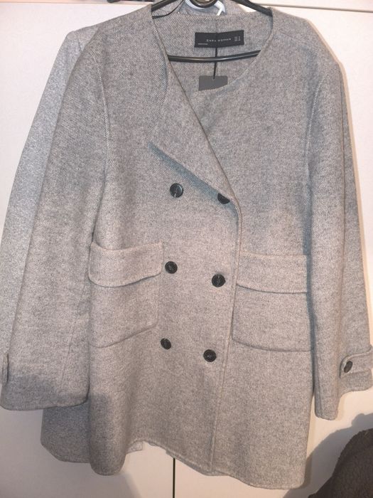 Леко палтенце Zara handmade 50% вълна