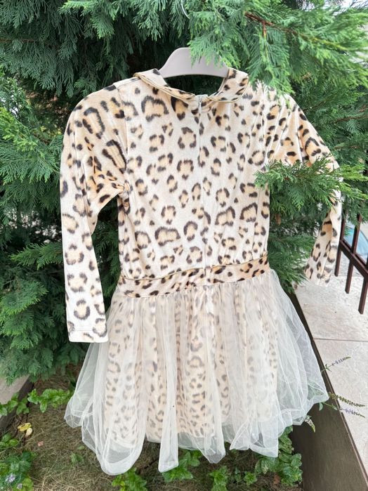 Rochie leopard pentru fetiță de 9-10 ani.