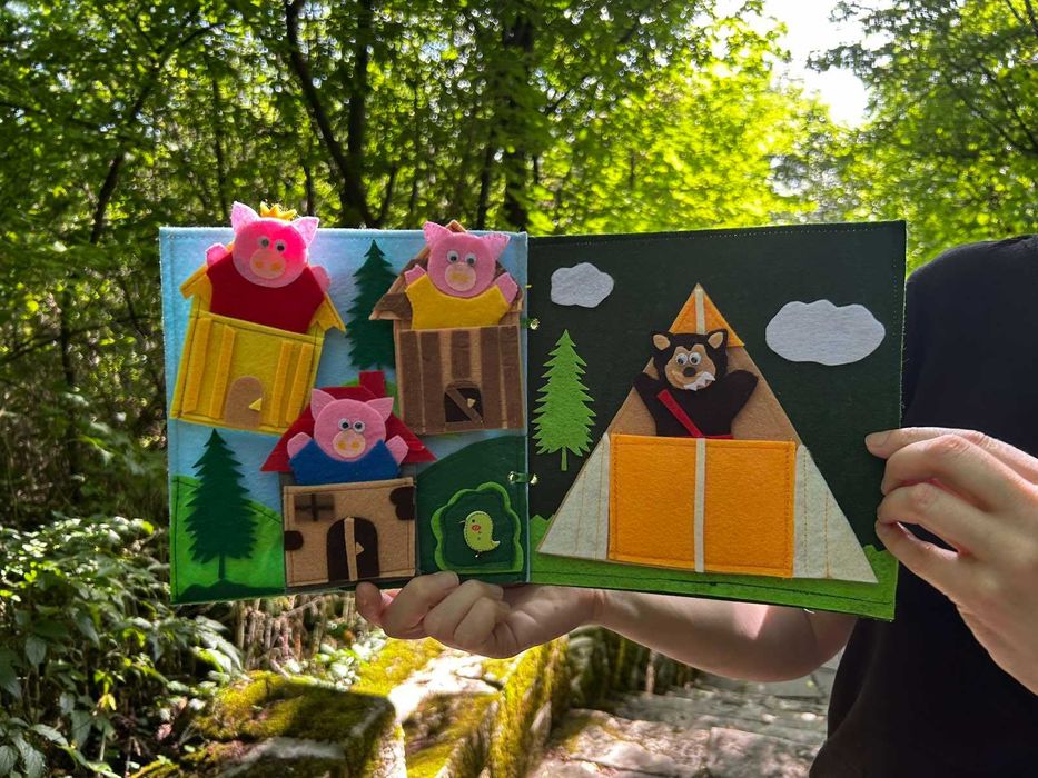 Книжка Трите прасенца от филц