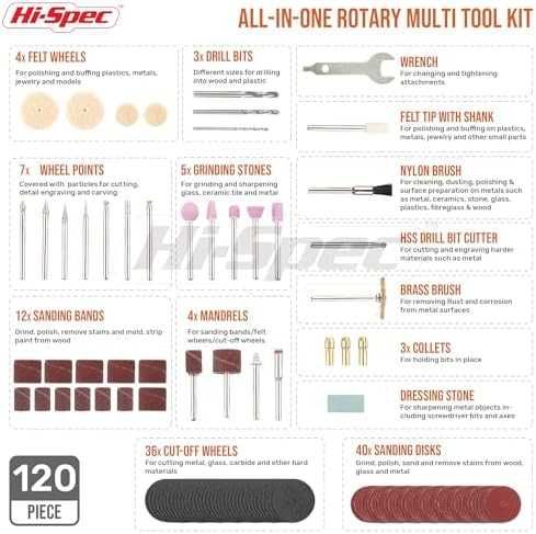 Мини ротационен инструмент 135W комплект 120 аксесоара