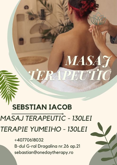 Masaj terapeutic, relaxant și Yumeiho