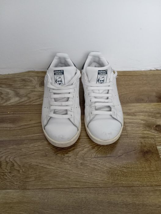 Adidas stan smith albi piele naturală unisex 38