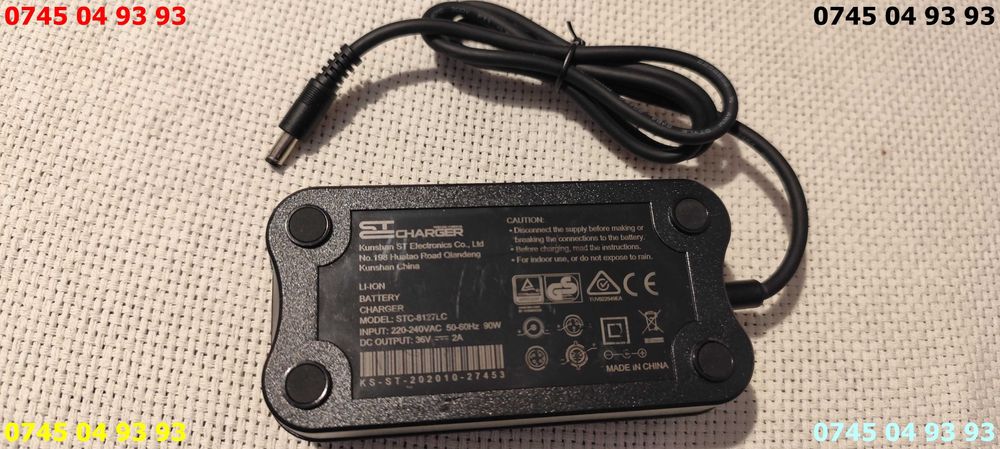 alimentator incarcator 36V 2A ptr trotinete biciclete