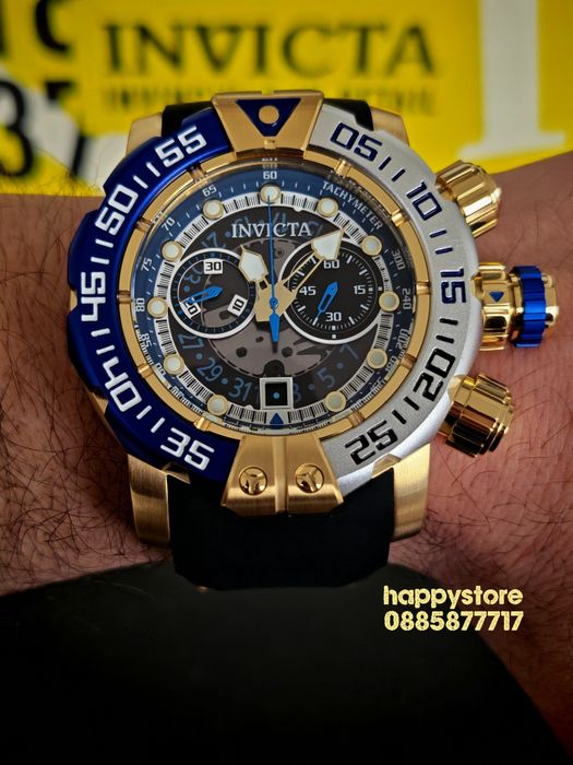 INVICTA Foxhound gold 57 mm, Инвикта нов ръчен часовник