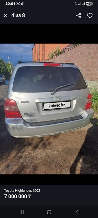 Таета хайлендер 2002год