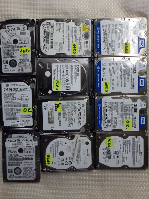 LOT 11 bc Hard Disk Sata 2,5" HDD-320 Gb