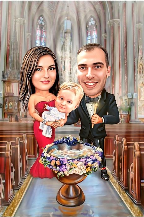 карикатура шарж от снимка перфектен подарък